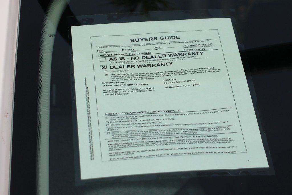 Used 2025 Ford Maverick XLT w/ Equipment Group 302A image 51