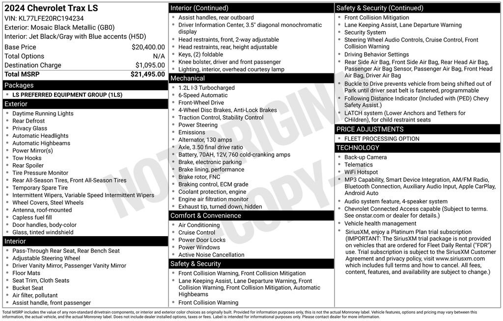 Used 2024 Chevrolet Trax LS FWD image 16