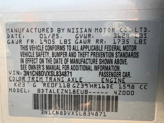 Used 2025 Nissan Versa S FWD image 29