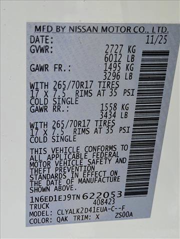 New 2026 Nissan Frontier Pro-X image 16