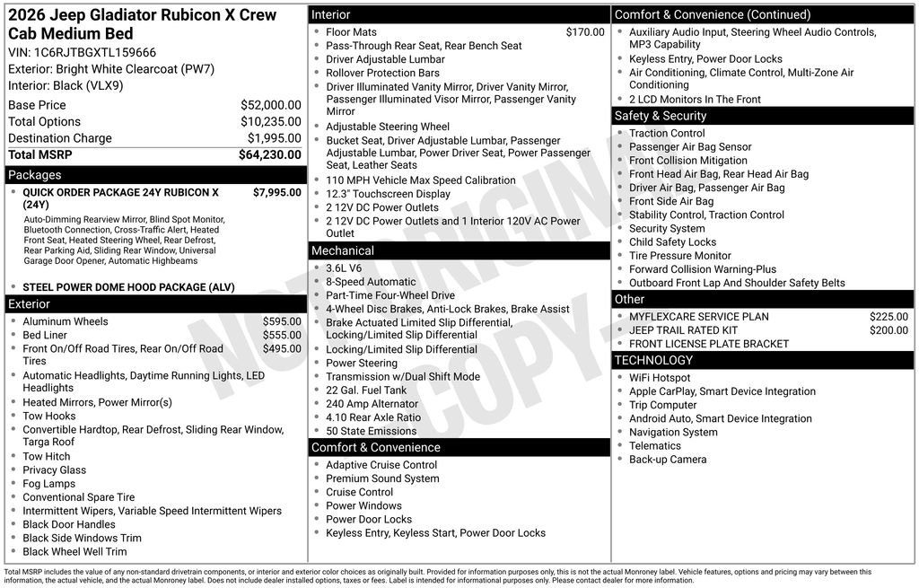 New 2026 Jeep Gladiator Rubicon image 40