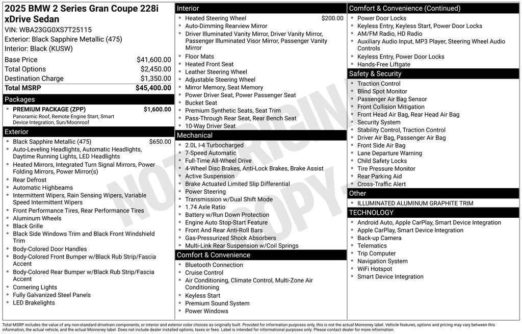 Used 2025 BMW 228i xDrive w/ Premium Package AWD/4WD image 5
