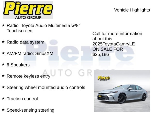 Used 2025 Toyota Camry LE FWD image 7