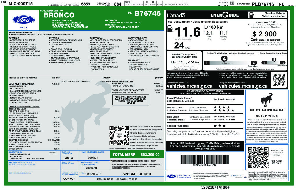 Used 2023 Ford Bronco Big Bend AWD/4WD image 32