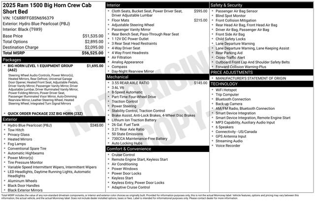 Used 2025 RAM 1500 Big Horn AWD/4WD image 43