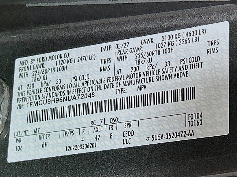 Used 2022 Ford Escape SEL image 31