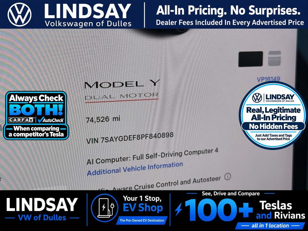 Used 2023 Tesla Model Y Performance AWD/4WD image 27