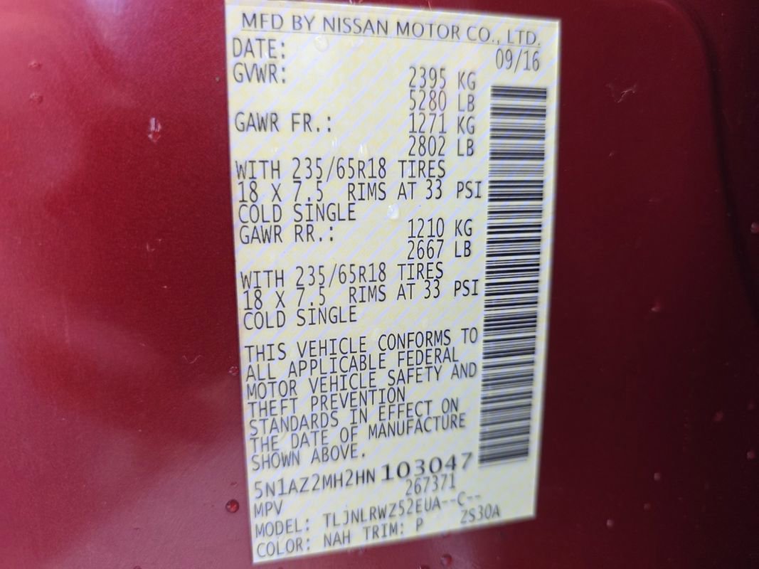 Used 2017 Nissan Murano SL w/ SL Technology Package image 37