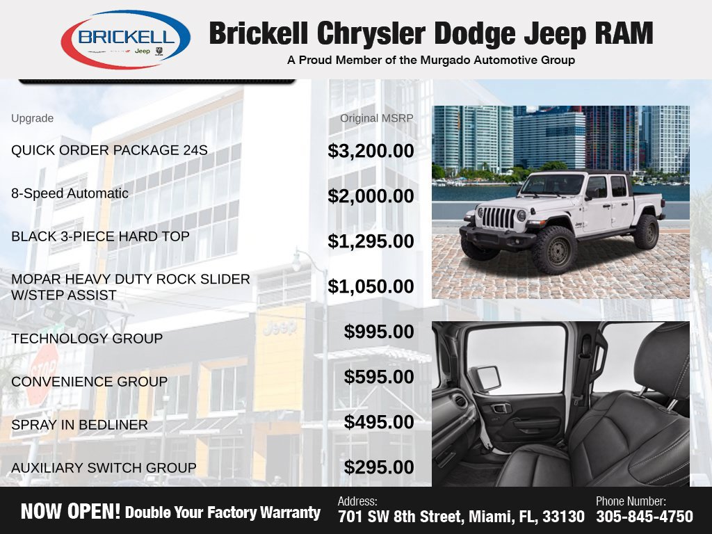Used 2020 Jeep Gladiator Sport w/ Quick Order Package 24S AWD/4WD image 6
