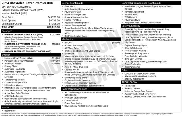 Used 2024 Chevrolet Blazer Premier w/ Driver Confidence II Package image 5