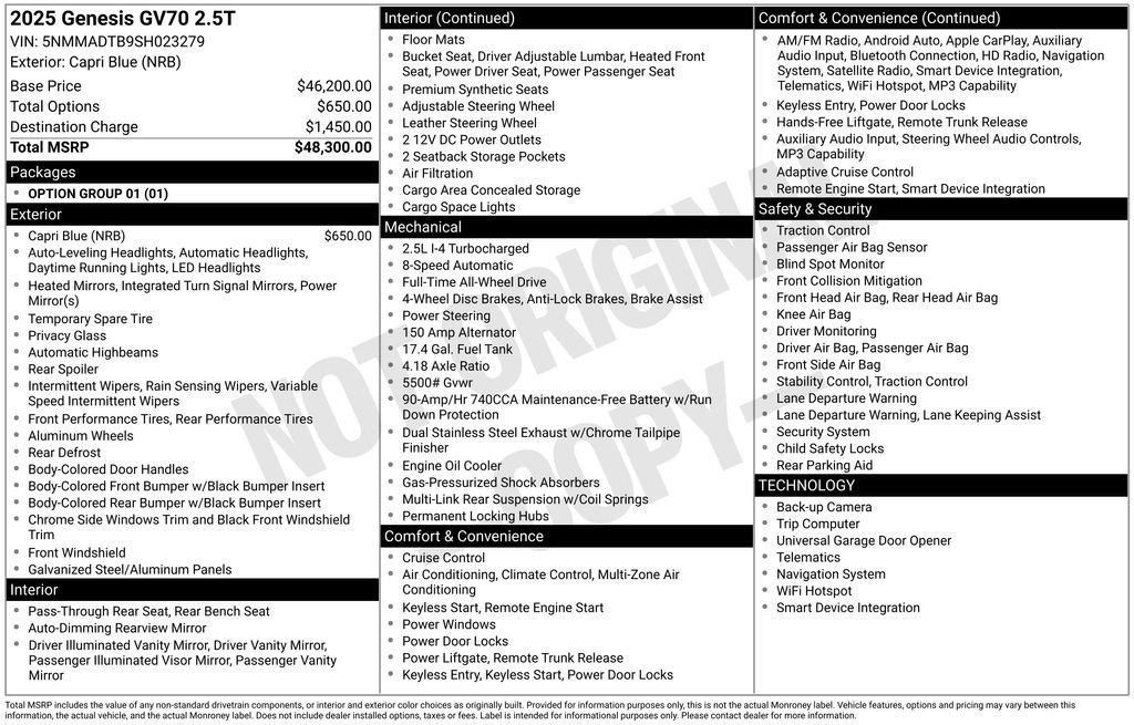 Used 2025 Genesis GV70 2.5T image 37