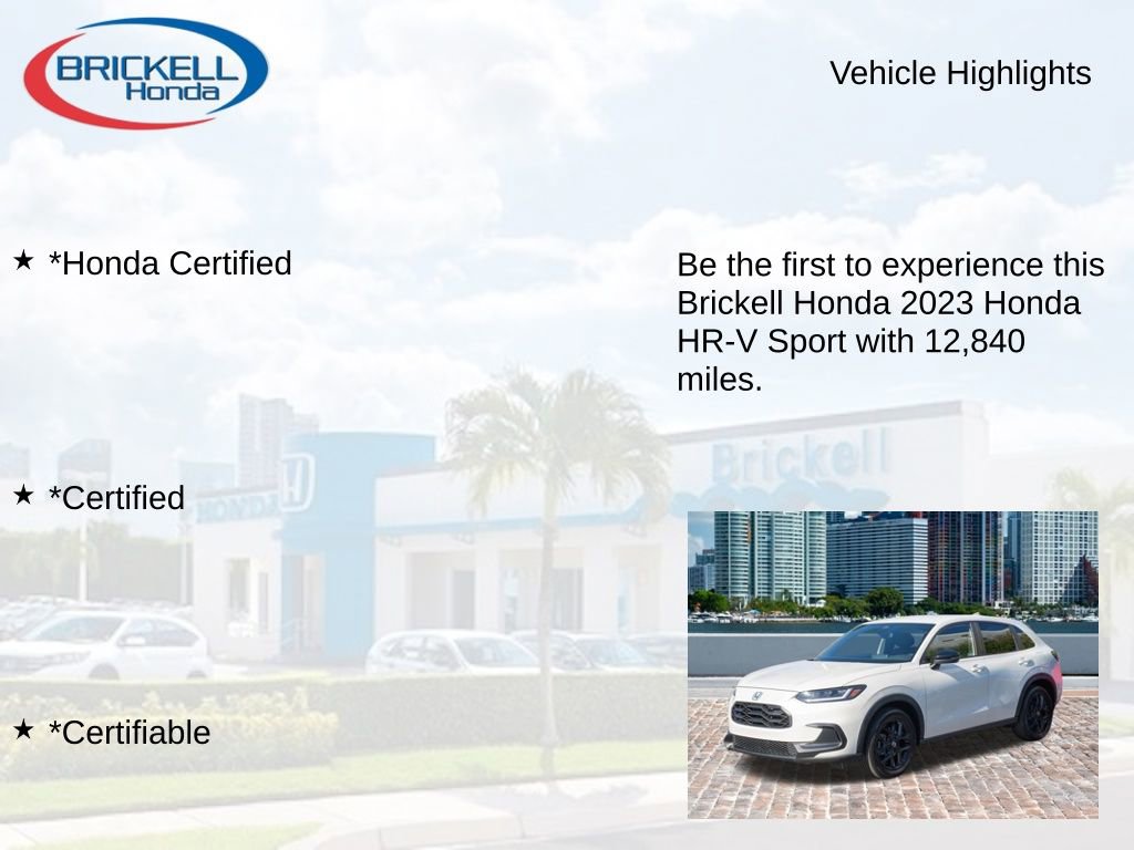 Certified 2023 Honda HR-V Sport image 8