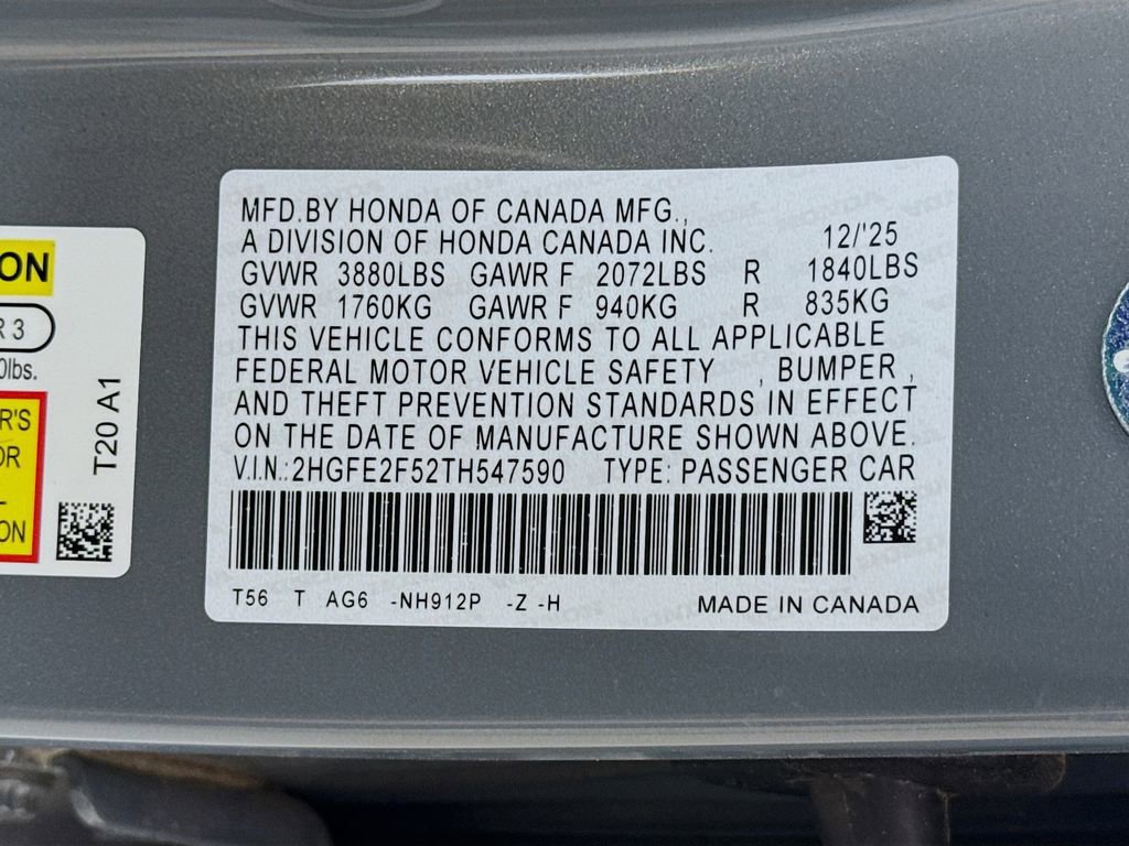 New 2026 Honda Civic Sport image 29