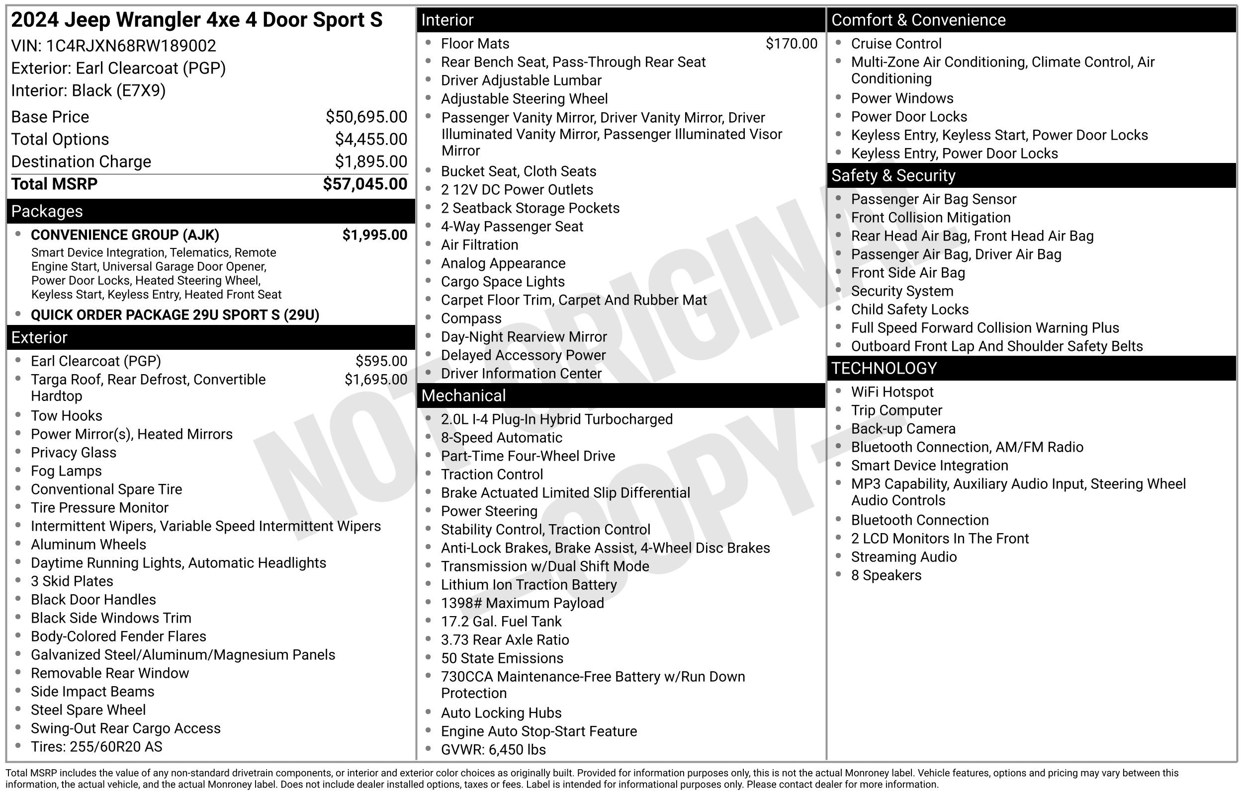 Used 2024 Jeep Wrangler Unlimited w/ Convenience Group AWD/4WD image 2