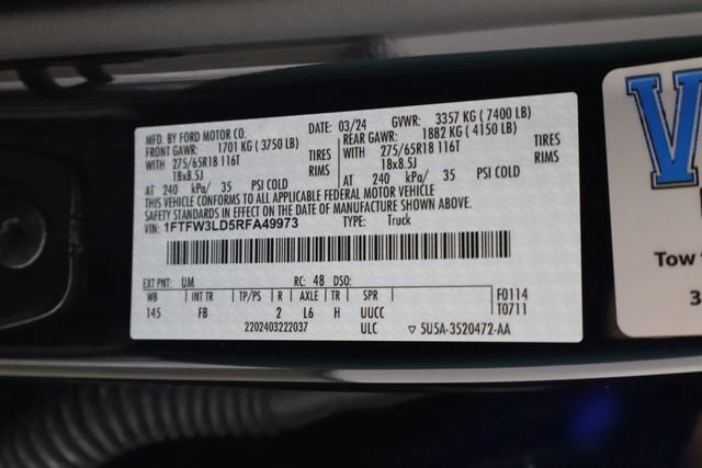 Used 2024 Ford F150 XLT w/ Equipment Group 302A MID AWD/4WD image 38