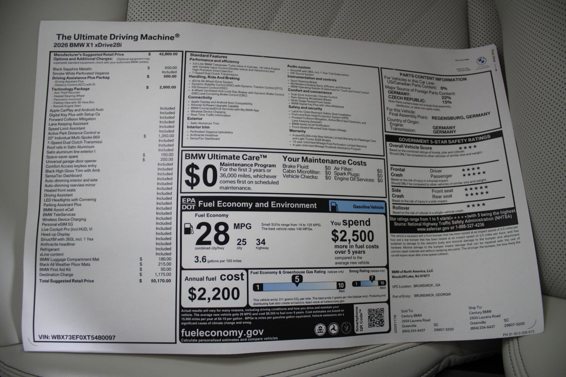 New 2026 BMW X1 xDrive28i w/ Technology Package image 22