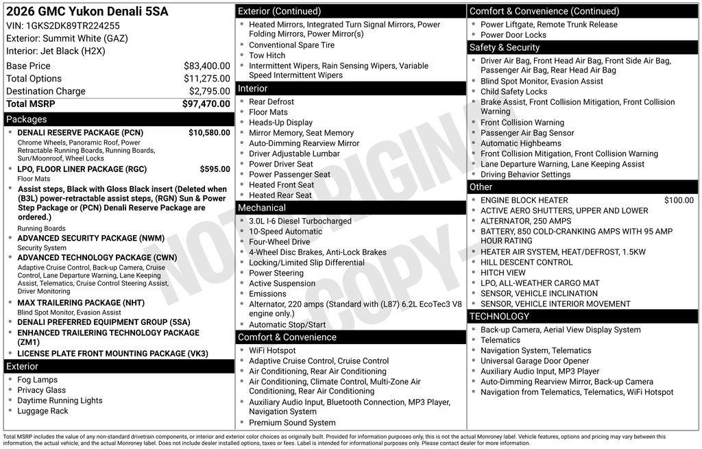 New 2026 GMC Yukon Denali w/ Denali Reserve Package image 5