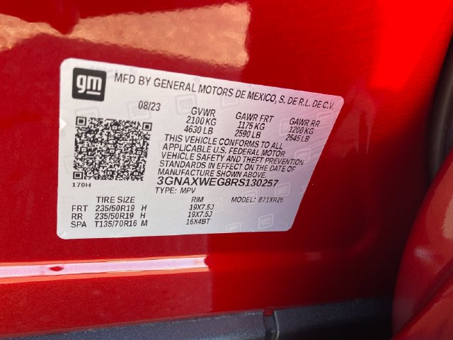 Certified 2024 Chevrolet Equinox RS AWD/4WD image 25