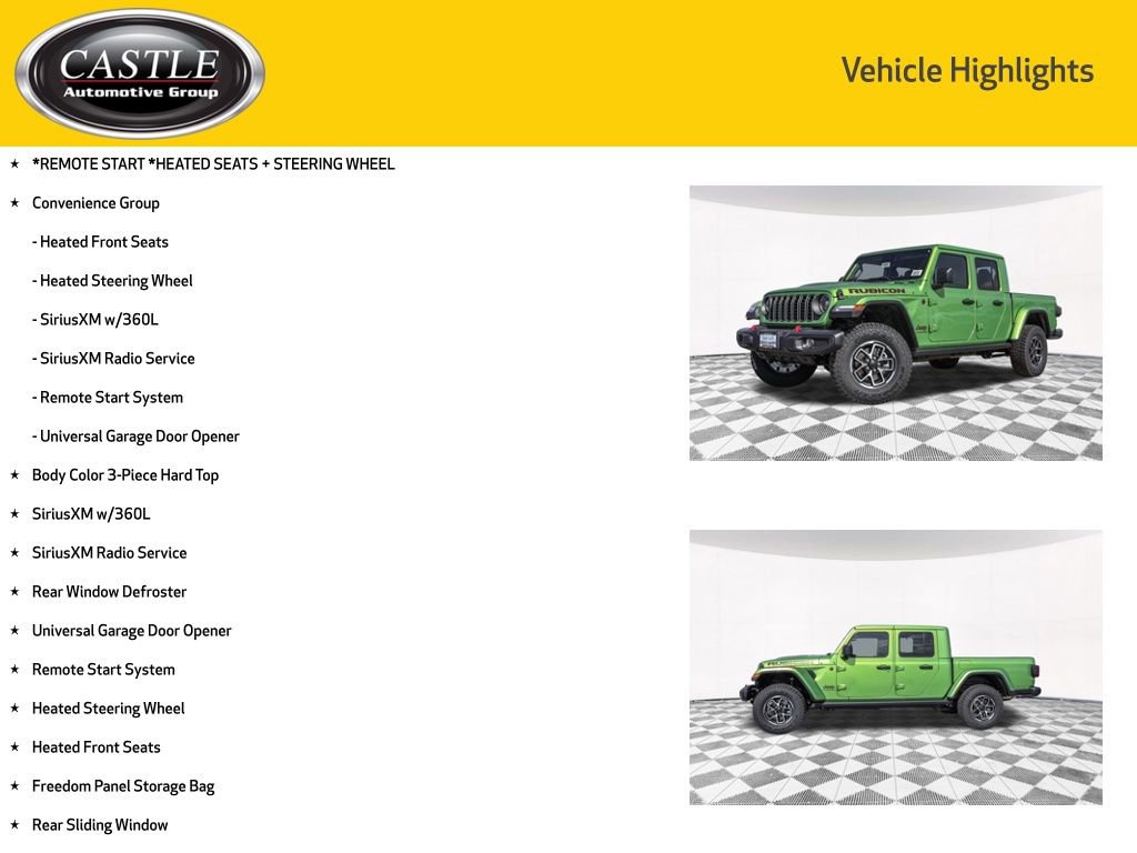 New 2025 Jeep Gladiator Rubicon w/ Convenience Group image 3