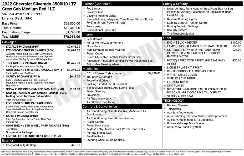 Certified 2022 Chevrolet Silverado 3500 LTZ w/ LTZ Plus Package image 36