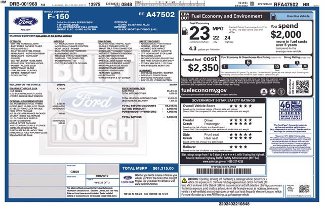 Used 2024 Ford F150 XLT w/ Equipment Group 302A MID AWD/4WD image 41