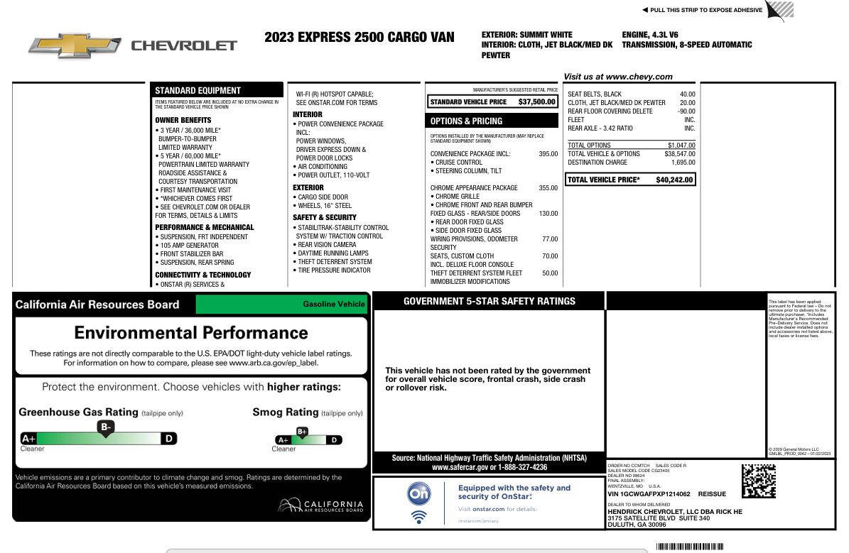 Used 2023 Chevrolet Express 2500 w/ Driver Convenience Package image 18