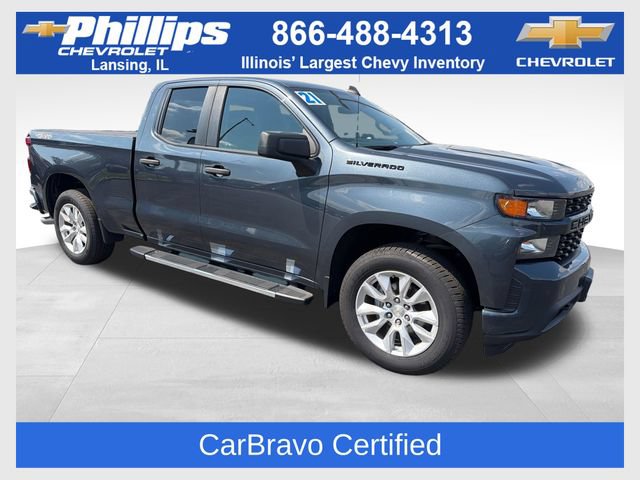Certified 2021 Chevrolet Silverado 1500 Custom w/ LPO, Dark Essentials Package