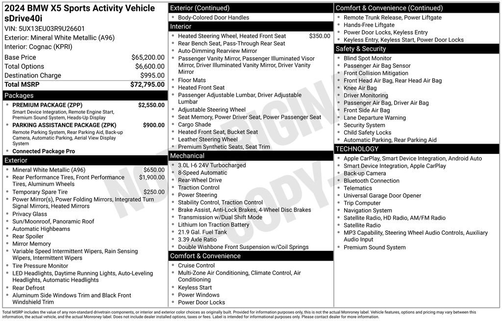 Used 2024 BMW X5 sDrive40i w/ Premium Package RWD image 4