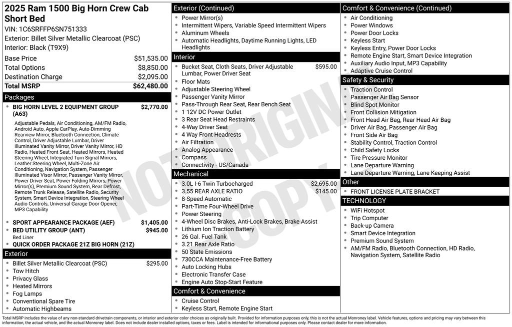 Used 2025 RAM 1500 Big Horn AWD/4WD image 15