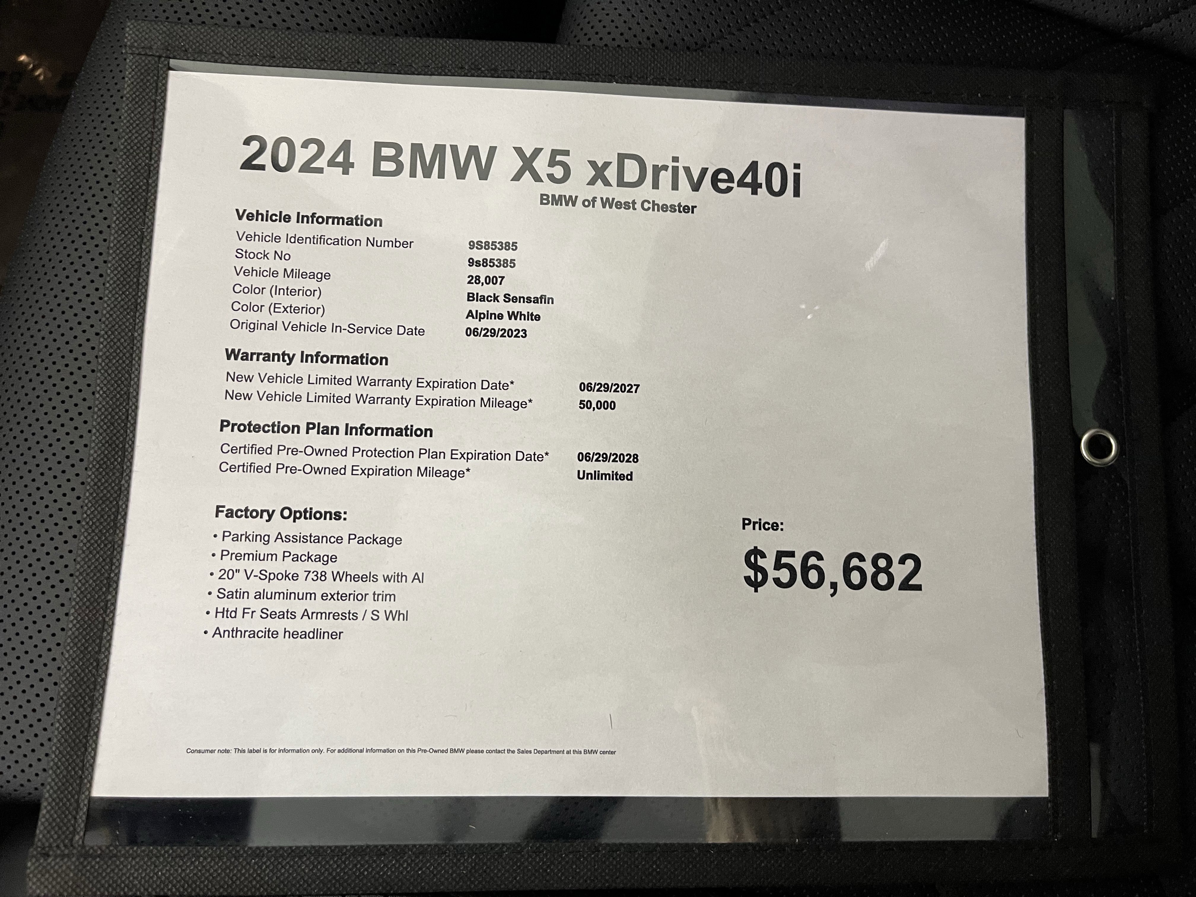 Certified 2024 BMW X5 xDrive40i w/ Premium Package image 18