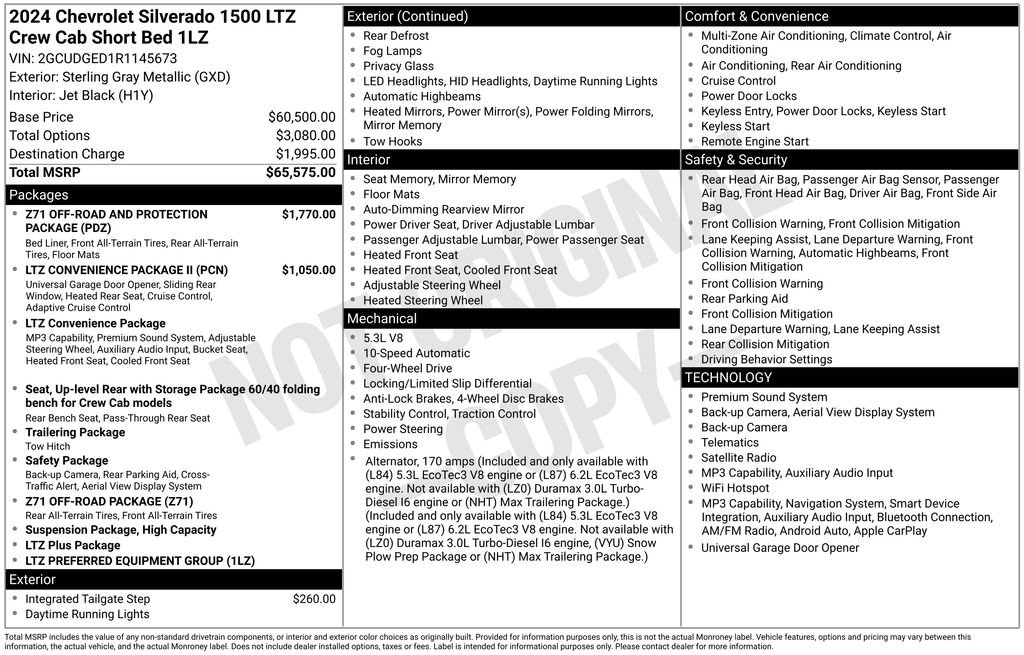 Used 2024 Chevrolet Silverado 1500 LTZ AWD/4WD image 22