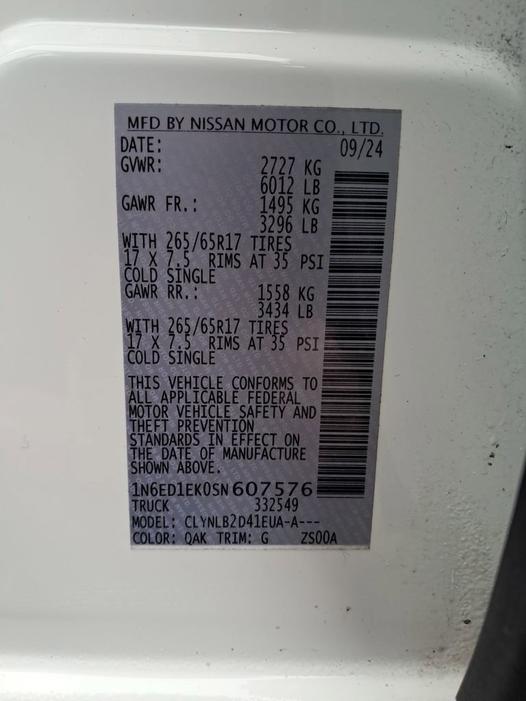 Certified 2025 Nissan Frontier SV image 62