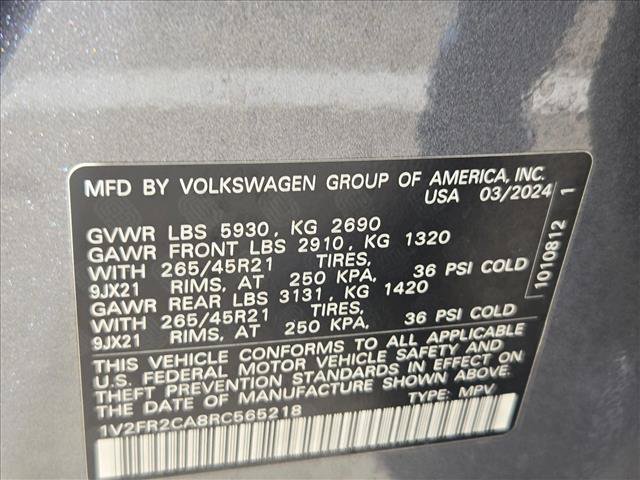Used 2024 Volkswagen Atlas SEL Premium R-Line AWD/4WD image 26