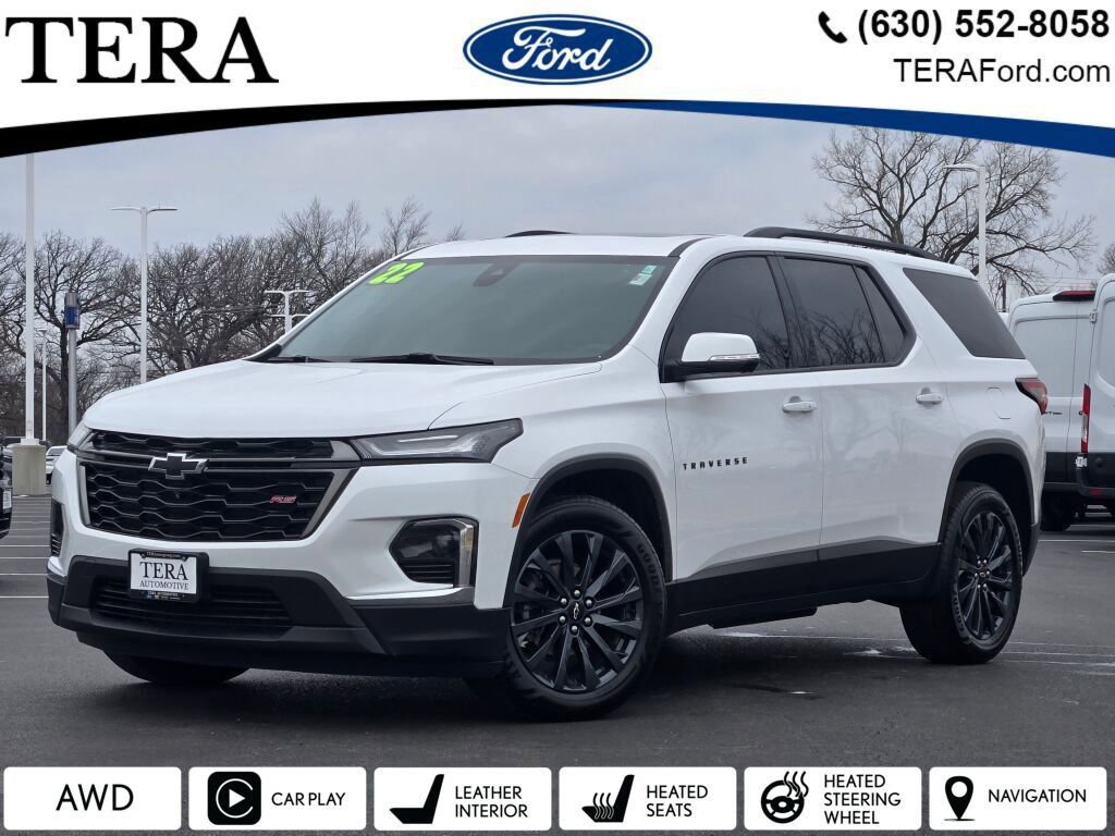 Used 2022 Chevrolet Traverse RS w/ LPO, Floor Liner Package AWD/4WD image 1