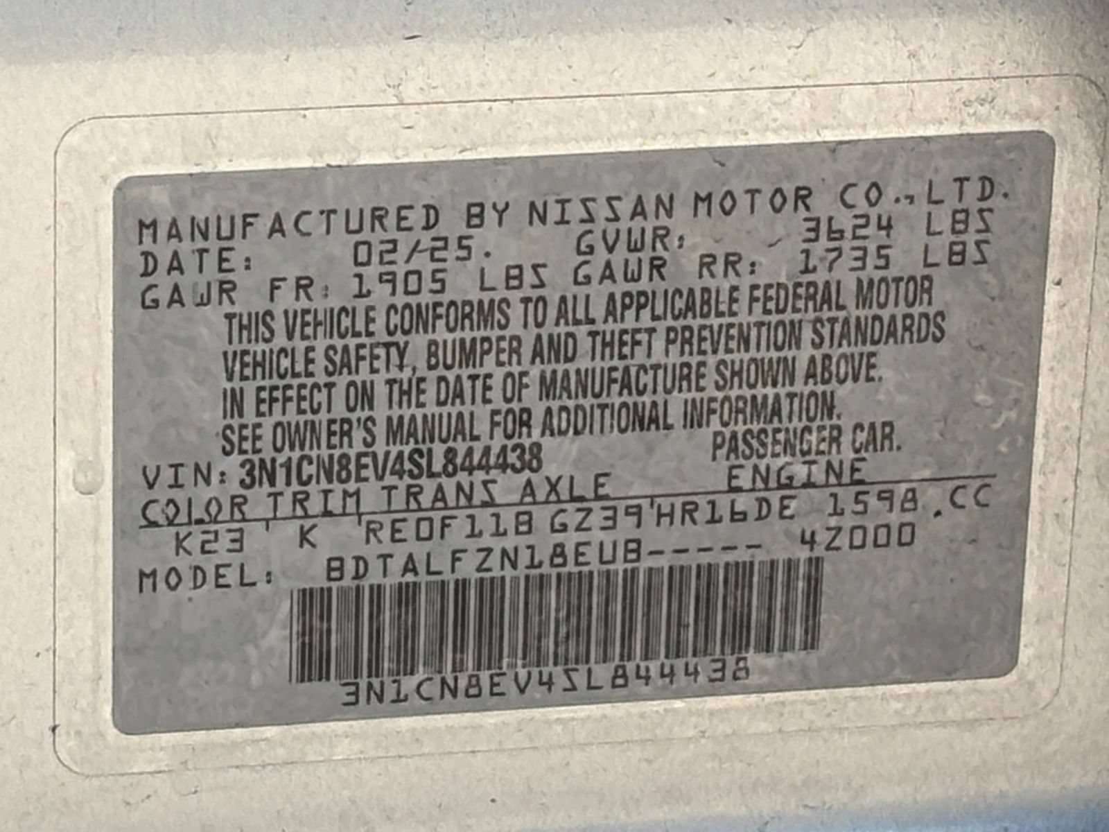 Used 2025 Nissan Versa SV FWD image 26