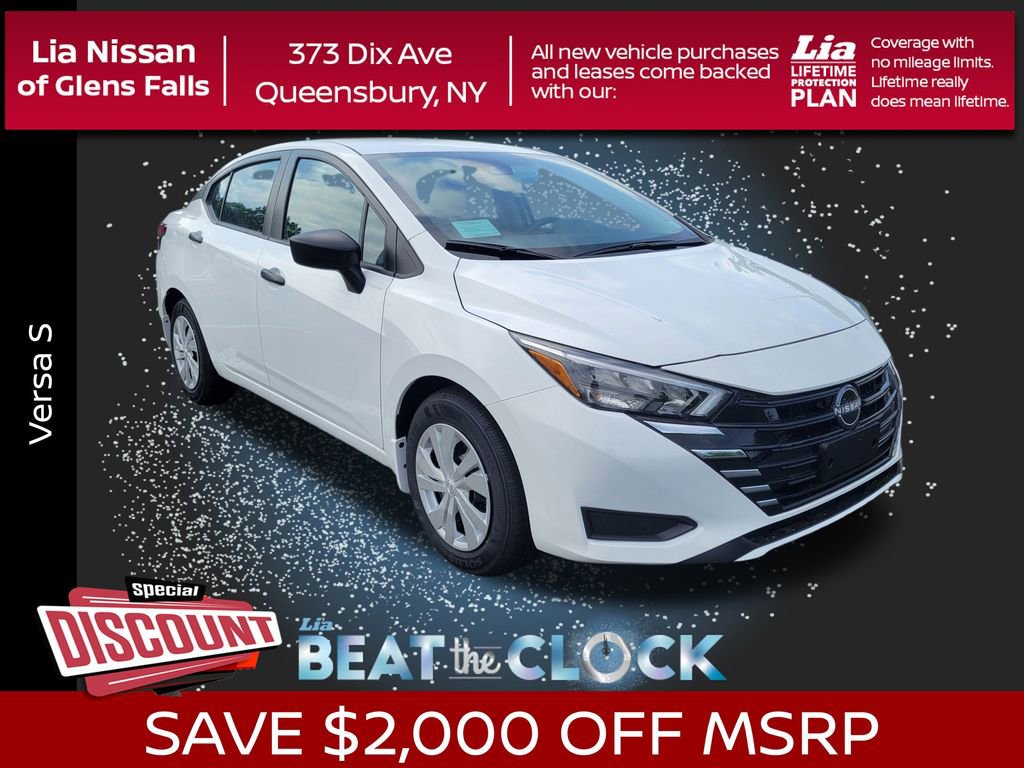 New 2025 Nissan Versa S w/ Trunk Package
