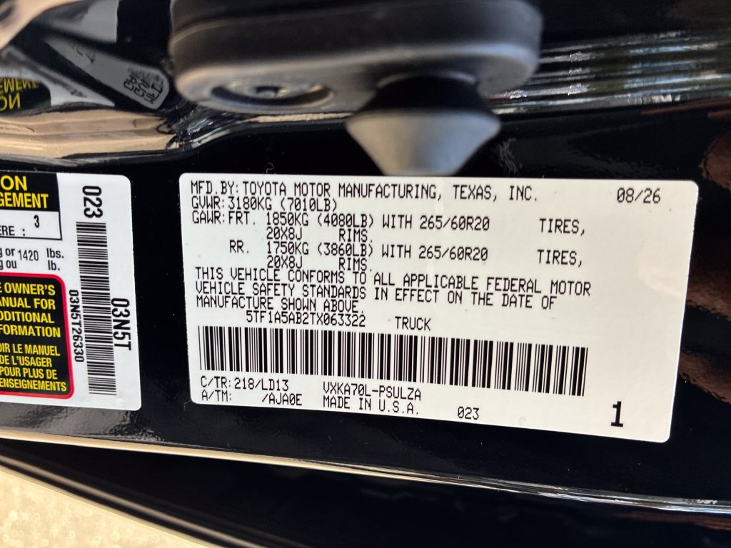New 2026 Toyota Tundra Limited w/ Power Package RWD image 51