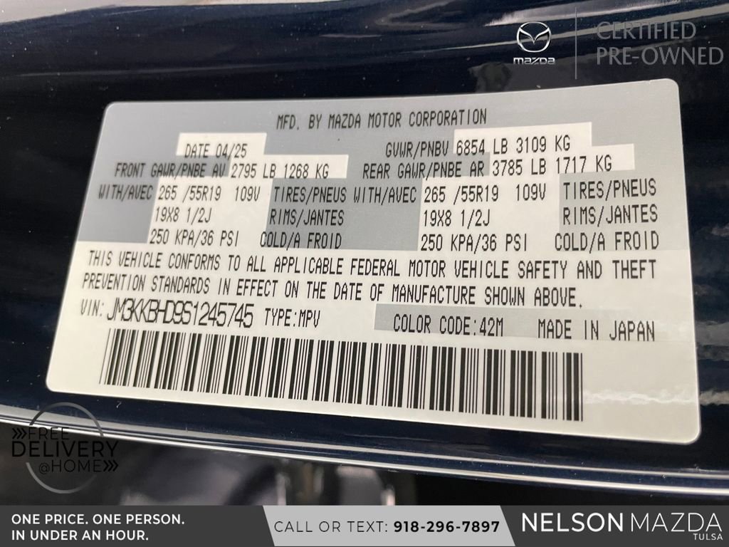 Certified 2025 MAZDA CX-90 3.3 Turbo w/ Preferred Package image 52
