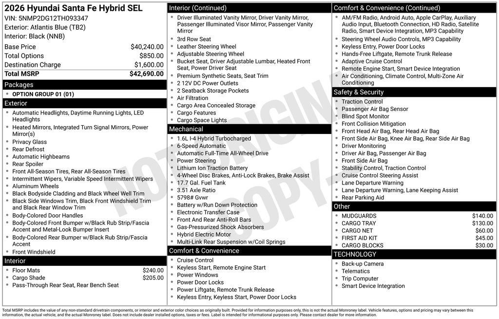 New 2026 Hyundai Santa Fe SEL image 5