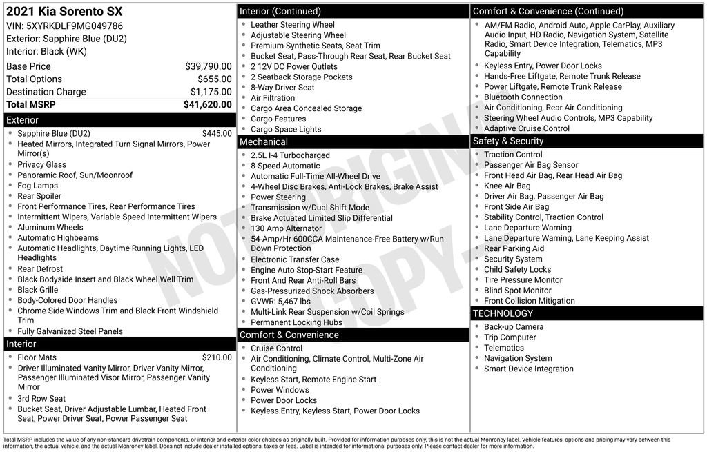 Used 2021 Kia Sorento SX image 39