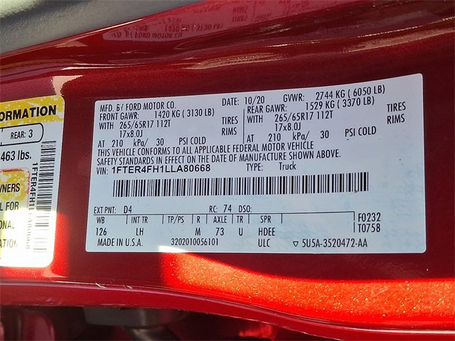 Used 2020 Ford Ranger XLT w/ Equipment Group 301A Mid image 26