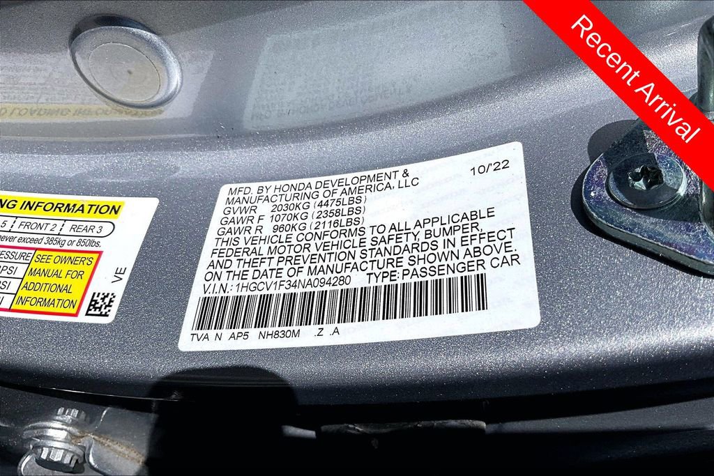 Used 2022 Honda Accord Sport image 9