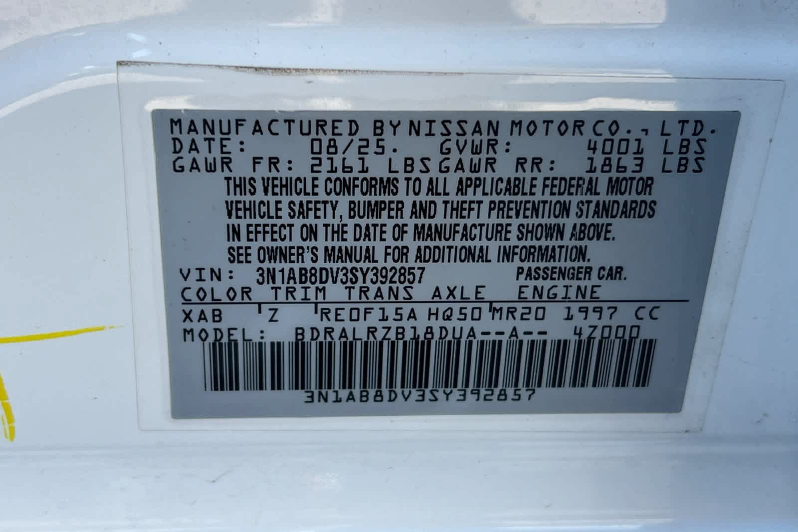 Certified 2025 Nissan Sentra SR FWD image 34