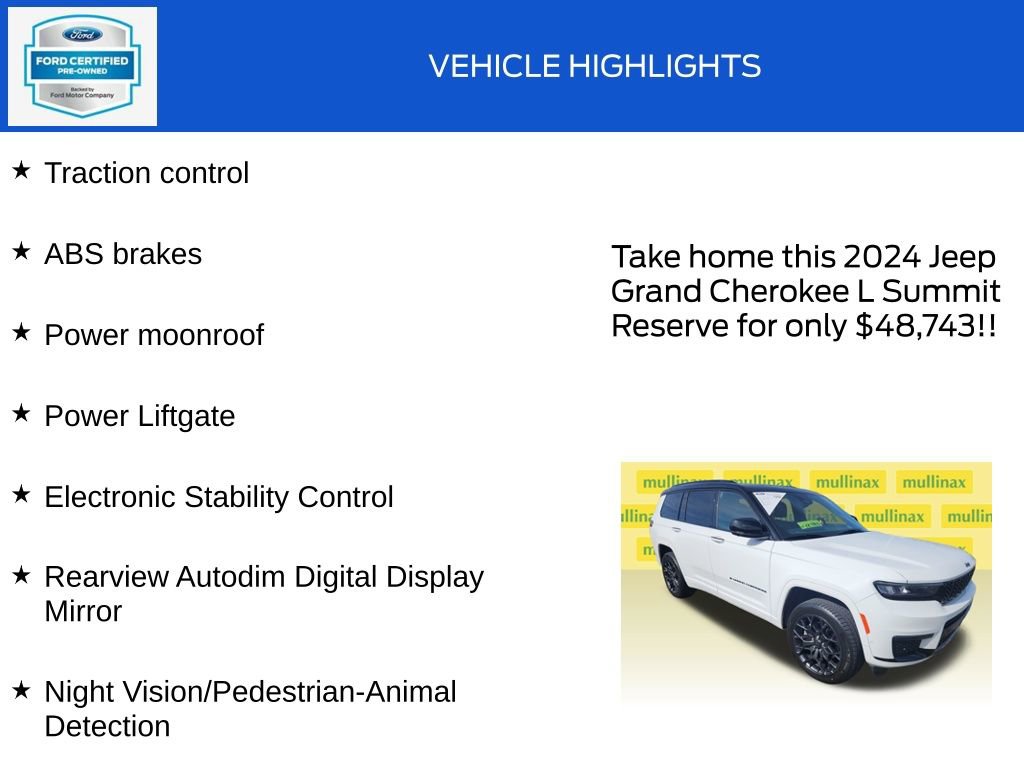 Used 2024 Jeep Grand Cherokee L Summit AWD/4WD image 19