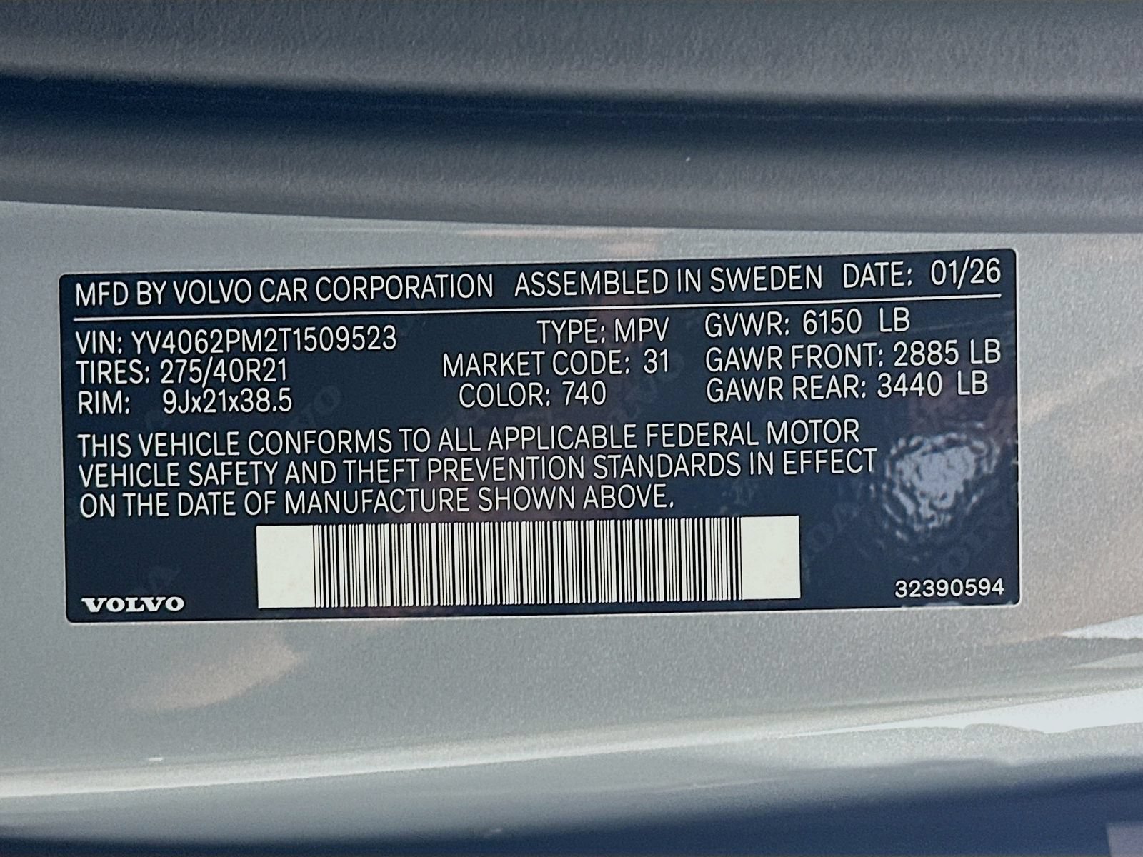 New 2026 Volvo XC90 B6 Ultra w/ Protection Package Premier AWD/4WD image 48