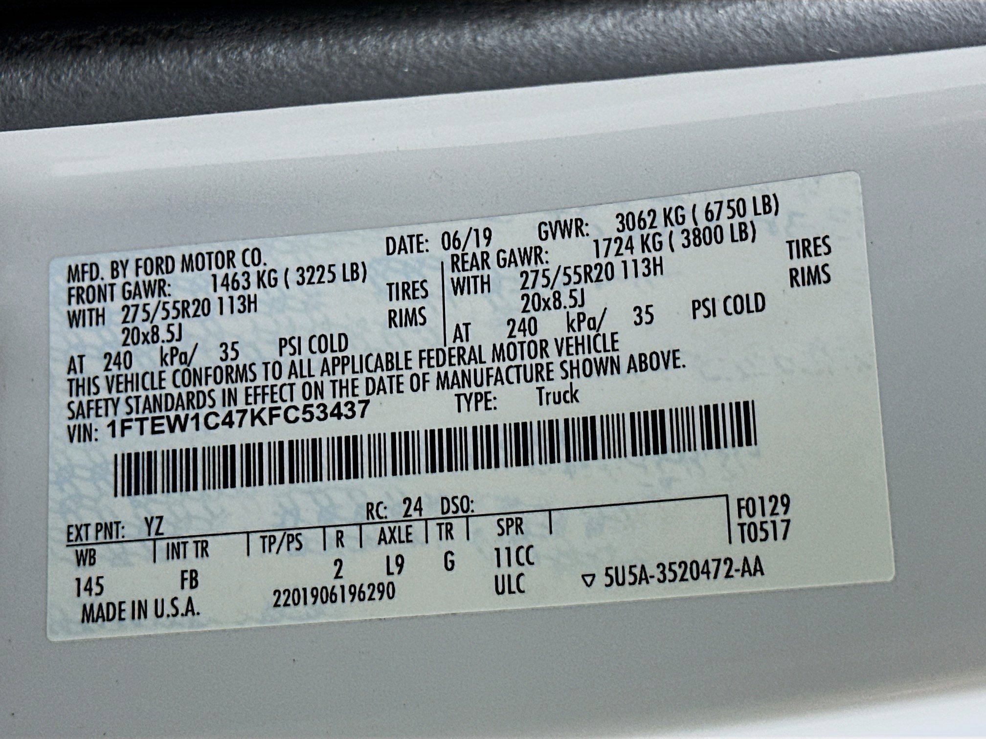 Used 2019 Ford F150 XLT w/ Equipment Group 302A Luxury image 12