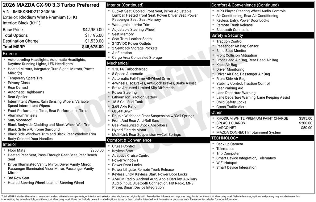 New 2026 MAZDA CX-90 3.3 Turbo w/ Preferred Package image 5