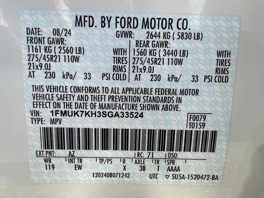 Certified 2025 Ford Explorer ST-Line w/ Premium Package image 61