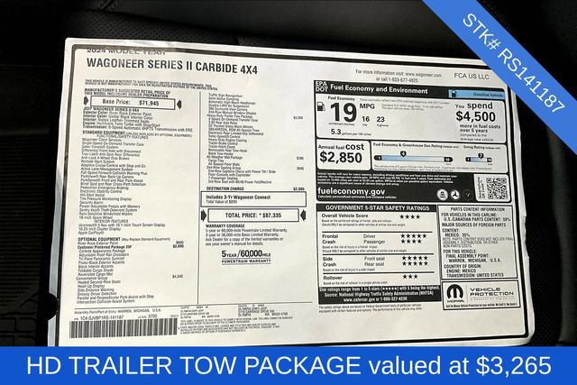 New 2024 Jeep Wagoneer Series II w/ Convenience Group I image 5