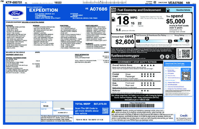 New 2027 Ford Expedition Tremor w/ Driver's Package AWD/4WD image 4